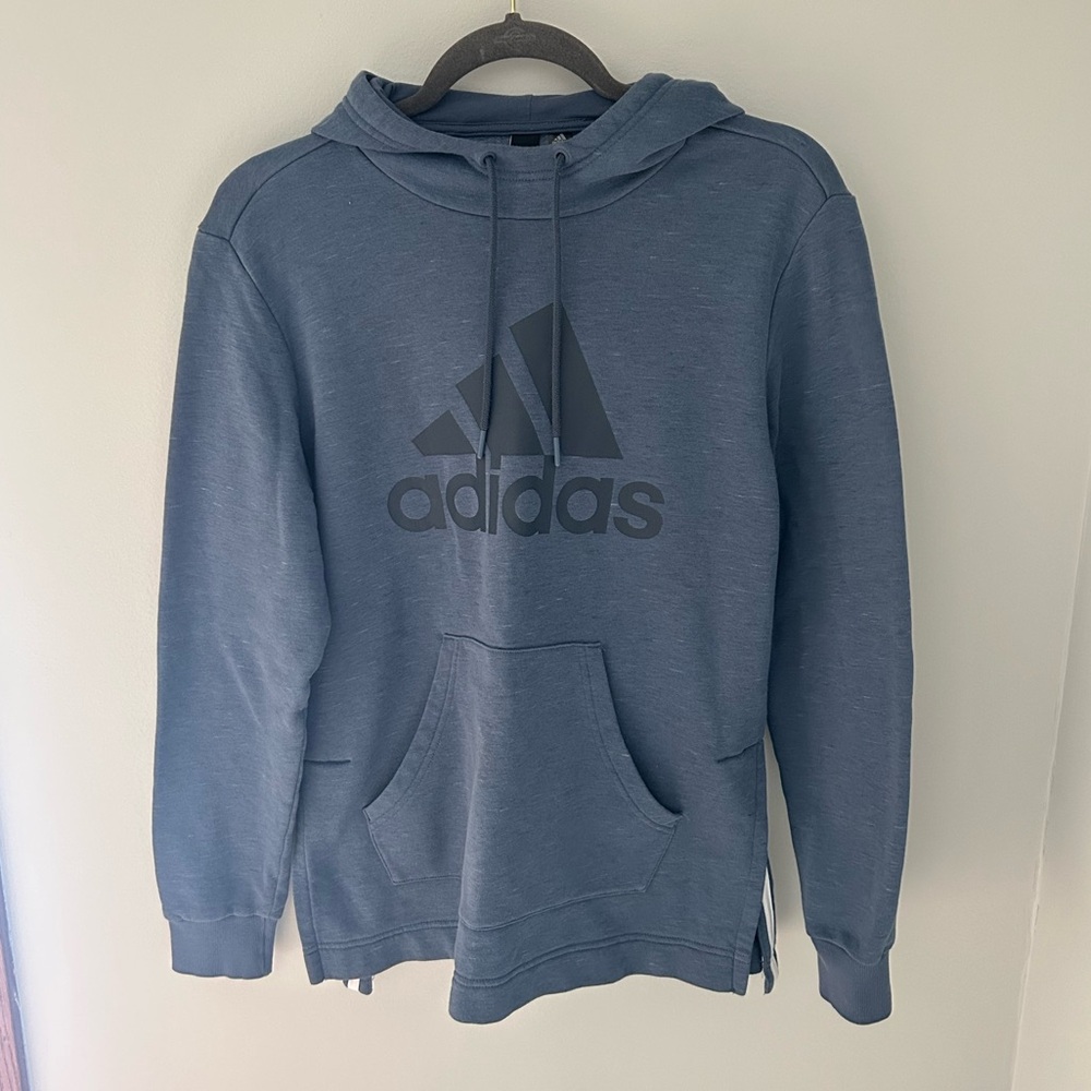 Women’s Adidas hoodie lightweight blue/gray sweatshirt size medium